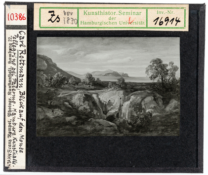 Vorschaubild Carl Rottmann: Blick auf den Monte Pellegrino bei Palermo. Hamburg, Kunsthalle 